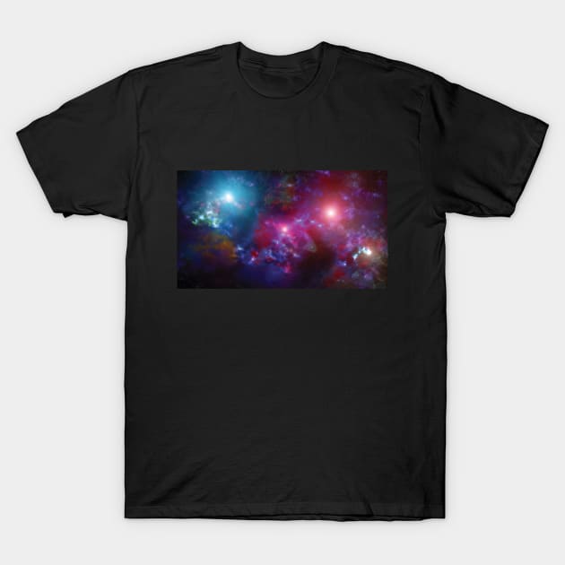 Nebula and Stars in Deep Space T-Shirt by Ryan Rad